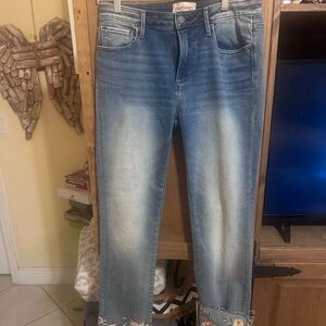 DRIFTWOOD Women's Light Blue Washed Straight Leg Jeans